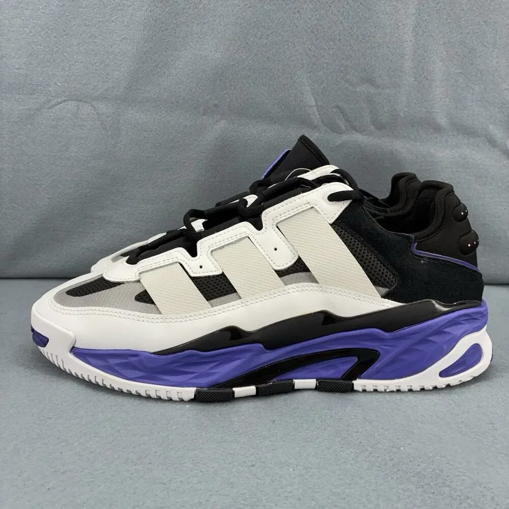 Adidas Niteball Lightstrike Shoes Men’s 8.5 White Purple FX0361